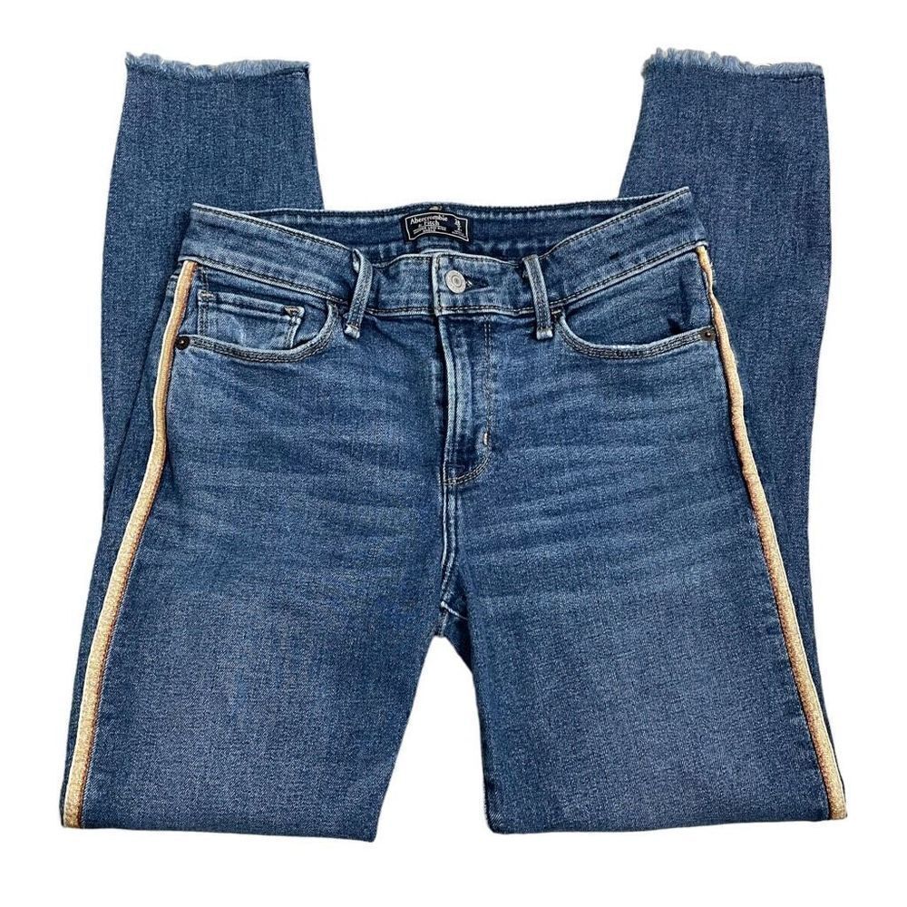 Abercrombie & Fitch Harper Ankle Jeans Blue Size 26 2R